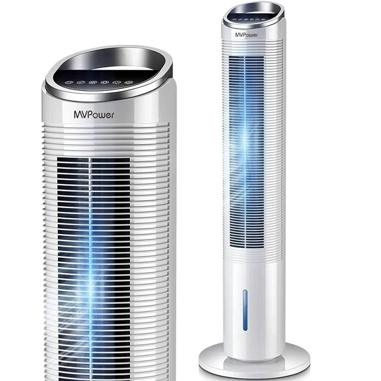 Tower Fan Bladeless Fan with Remote, Air Cooler, 50° Oscillating Fan Features 3 Modes 3 Speed, 1-8h timer, 101 cm Quiet Standing