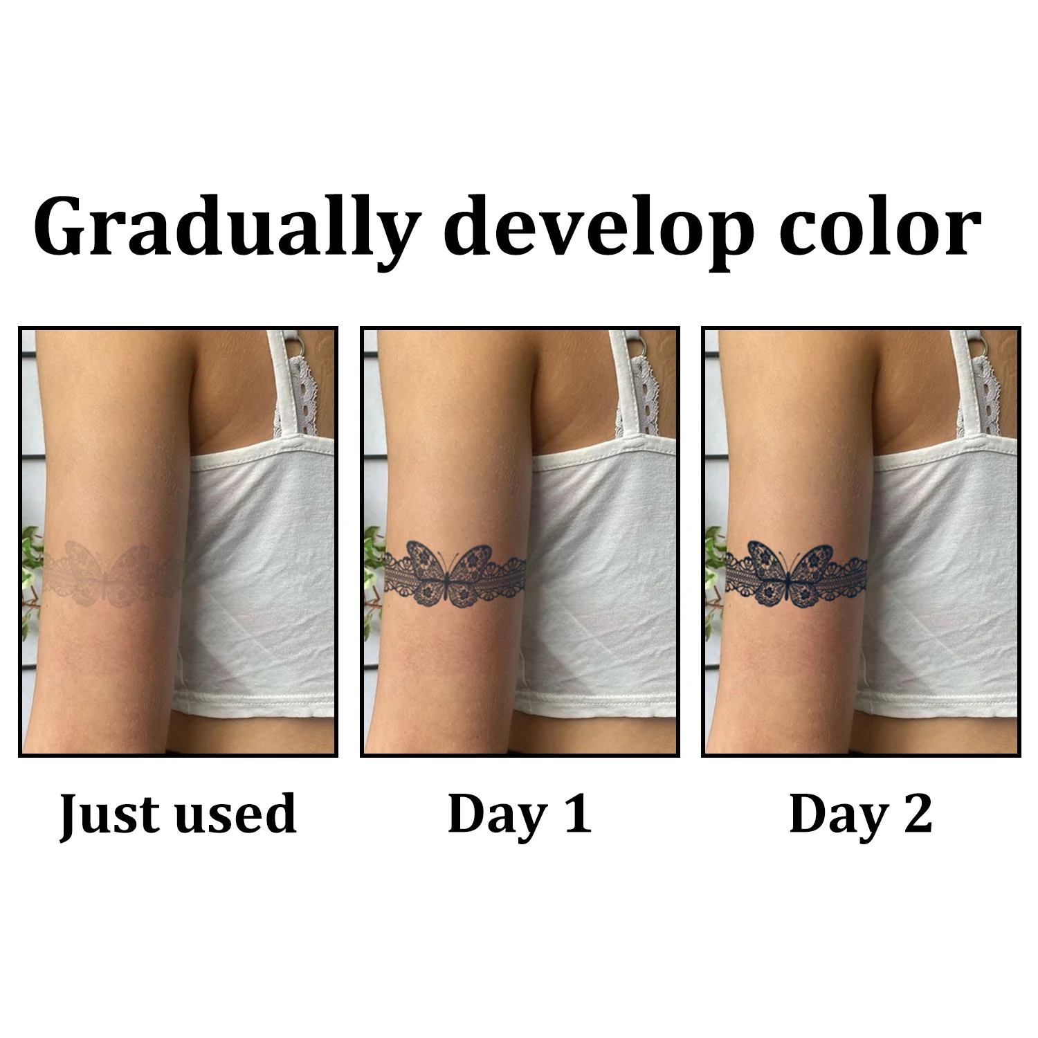 8 Sheets Semi-permanent tattoo, Lace temporary tattoo,Mandala arm fake tattoo， waterproof tattoo - lasting 1-2 weeks