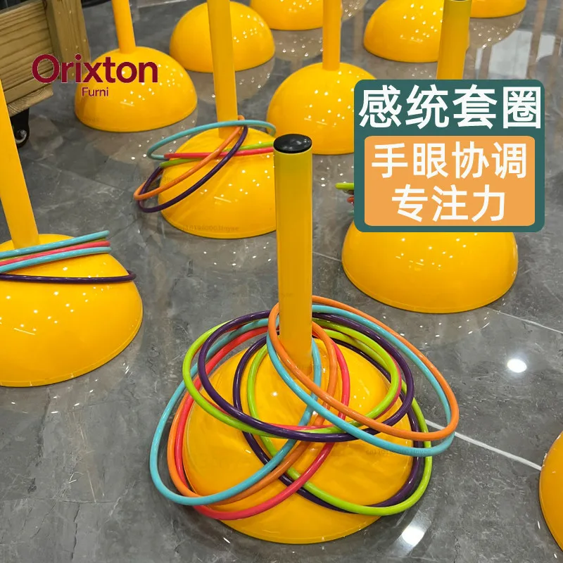 Children's ring game Sensory integration training Circle column Pole Large sports column Prop column Base frame Toy equipment