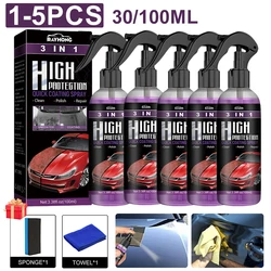 3 In 1 Car Ceramic Coating Spray 100ml Auto Nano Ceramic Coating Car Nano Spray Car Scratch Repair Body Compound Scratch Repair