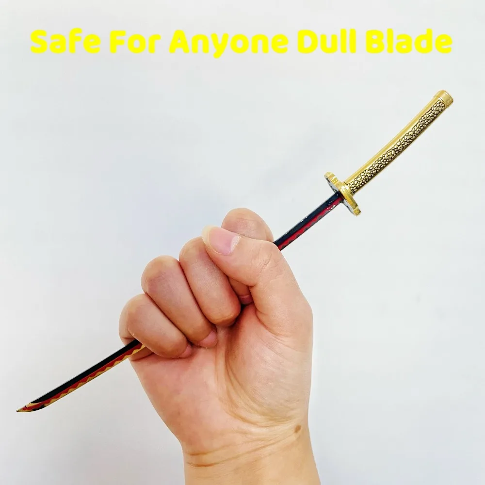 Épée Katana en métal Demon Slayer Tsugikuni Yoriichi, sabre de samouraï japonais, couteau Ninja, accessoires de Cosplay, jouet accessoire, 9.4 pouces