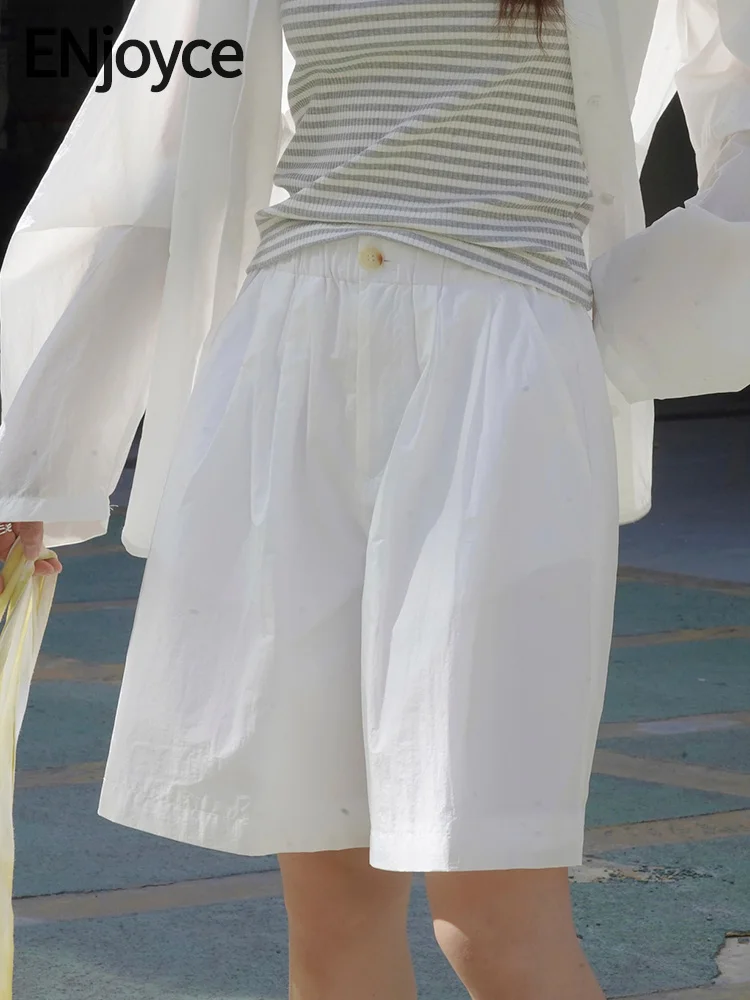 

2024 Summer Women Japanese Style Minimalist Cool Wide Leg Shorts Y2K Streetwear Ladies Casual Loose Breathable Short Pants