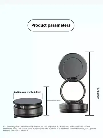 T30 Vacuum Magnetic Phone Holder Stand, for Magsafe Suction Cup Phone MountAdjustable Swivel Lock, for Your Car/Gym/Mirror