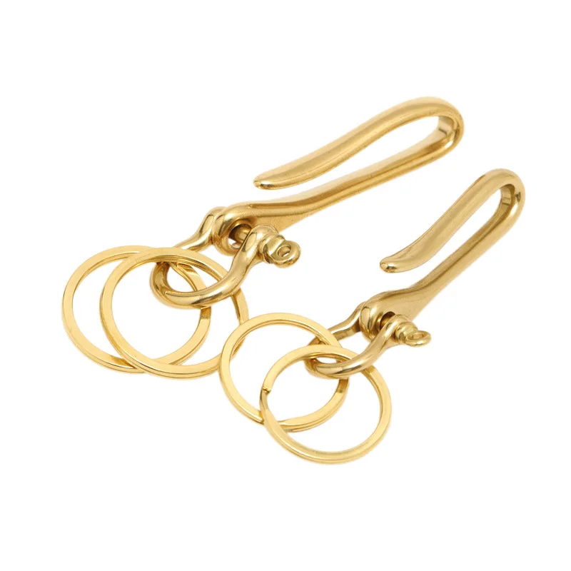 Brass Cloth Hook U-Shaped Key Hanging Buckle Pure Copper Cattle Cloth Hook DIY Handmade Leather Hardware Accessories