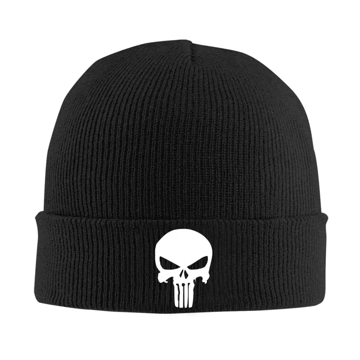 Punisher Beanie Hats inspired Bonnet Hats Female Male Street Kpop Knitted Hat Spring Design Warm Caps