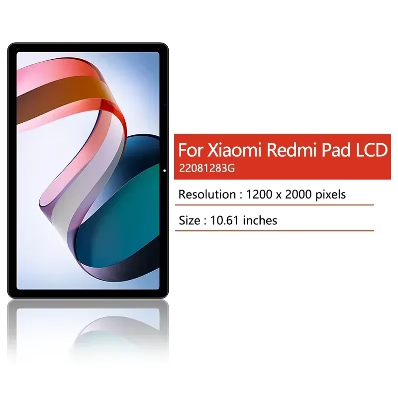 Tested For Xiaomi Redmi Pad 10.61 LCD 22081283G Display Touch Screen Digitizer Assembly Replacement
