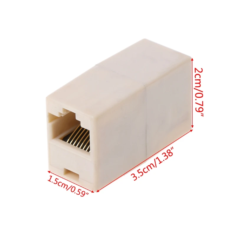 RJ45 Cat5 Socket Connector Coupler Ethernet LAN Cable Joiner Extender Dropship