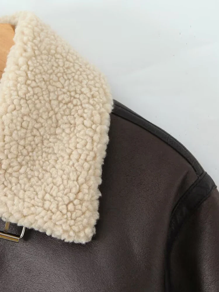 Women's clothing fashionable plush thick warm loose faux fur coat European and American style 2025 winter new