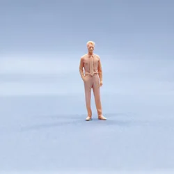 1/64 1/43 Figurines Scale Model Resin Standing Posture Shirt Tie for Men Uncolored Miniatures Diorama Hand-painted V910