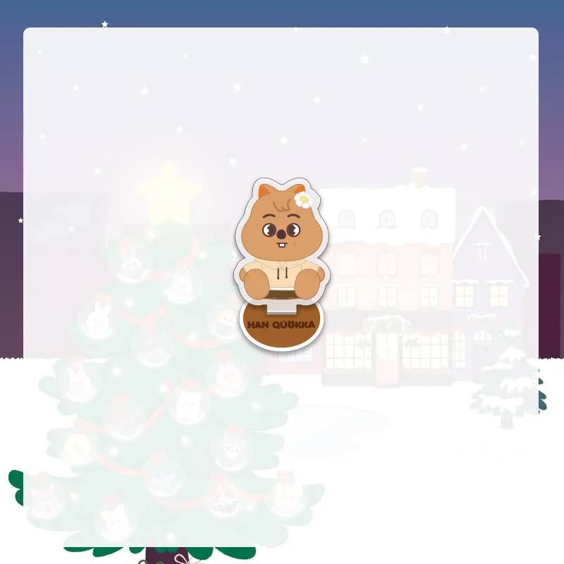 스즈 스트레이 키즈 뉴 크레이지 애니멀 만화 아크릴 양면 스탠디 데스크탑 장식 스타 굿즈 생일 선물