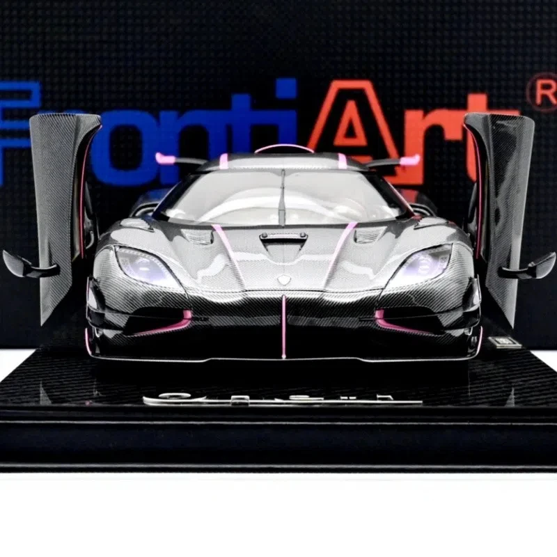 Frontiart 1:18 ONE:1 JC Carbon Fibre Pink Limited to 98 Pieces Simulation Resin Static Car Model Toys Gift