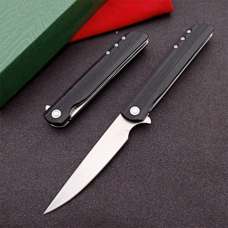 CR 3810 Flipper Folding Knife 8Cr13Mov Satin Blade Nylon Plus Glass Fiber Handle EDC Pocket Knives Outdoor Camping Hunting Tool