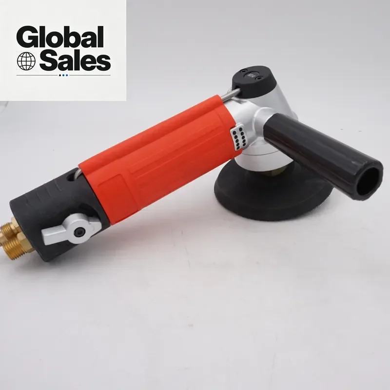 Pneumatic Angle Polishing Machine Rear Rxhaust ELA-5801 Air Wet Water Polisher Operated Tools for Marble Granite Stone