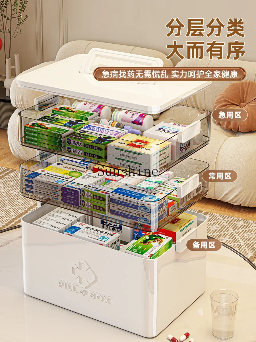 Multi-layer family medical kit Large capacity large first aid storage medicine box