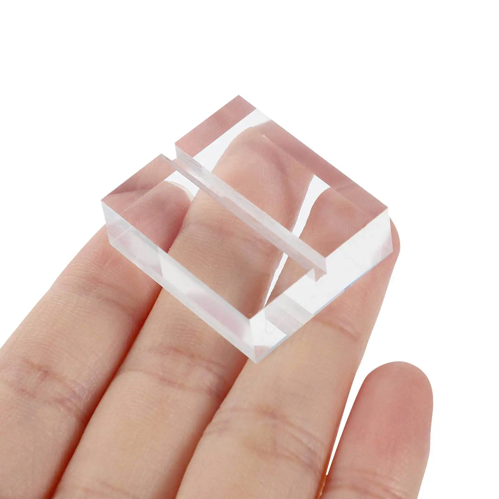 

12 Pcs Business Card Slot Stand Holder Holders for Cards Desk Name Display Acrylic