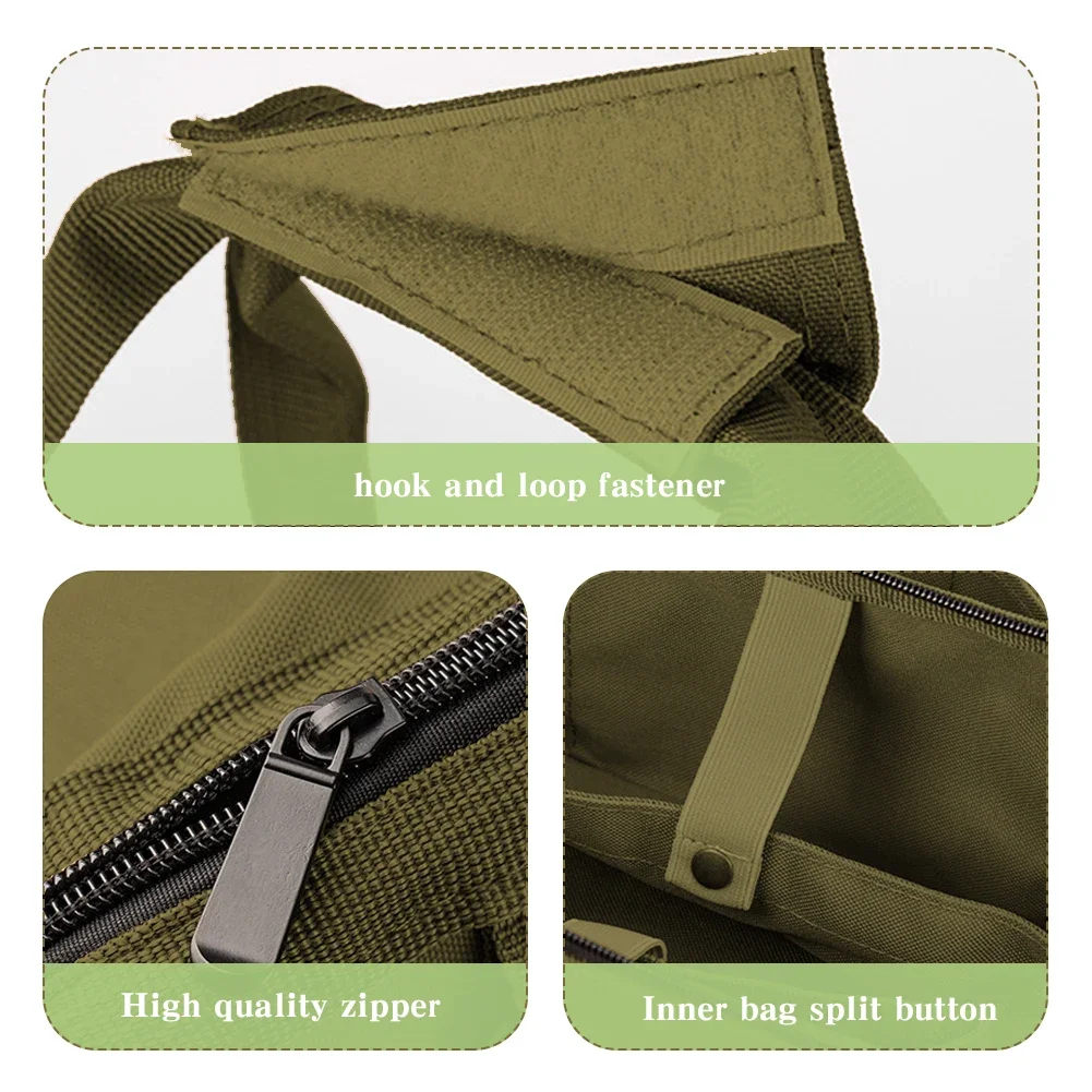 Tent Stake Storage Bag Camping Tools Storage Bag Folding Waterproof Survival Organizer Bag Portable Outdoor Travel Work Tool Box