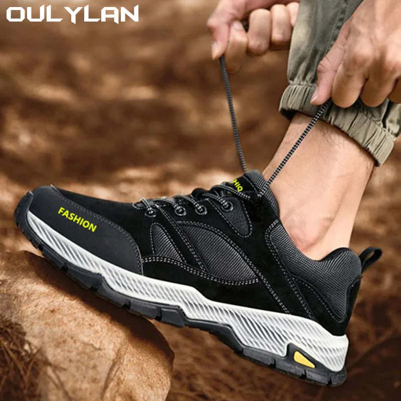 Mens Mountaineering Walking Shoes Man Non-Slip Outdoors Hiking Shoe Sport Climbing Sneakers Casual Breathable Shoes