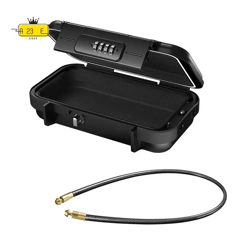 

A23E-Portable Waterproof Mini Safe, Beach Travel Safe, Combination Safe Lock Box With Detachable Wire Rope
