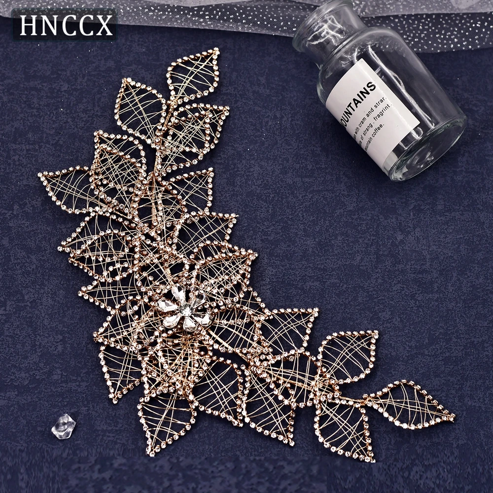 HNCCX Rhinestone Flower Hairpiece Bridal Wedding Headwear Headband Woman Wedding Hair Accessories Bridesmaid Gifts CP256