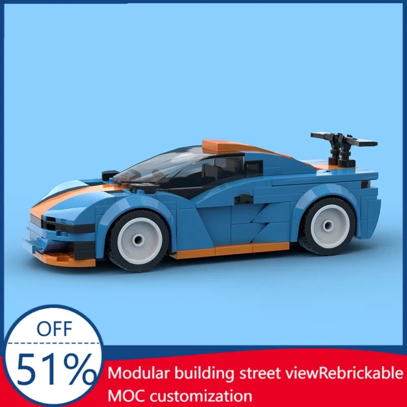 

193PCS MOC Famous Film Freyja Dark Azure Version Sports Car Model Custom Building Blocks DIY Education Assembly Toy For Display
