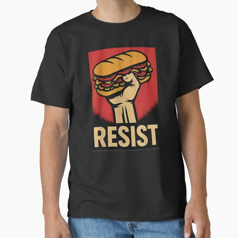 

Flag Sub Washington Sandwich Guy 2025 Anti trump freedom Funny t shirt for man S-6XL Large size Tops 100% cotton print Clothes
