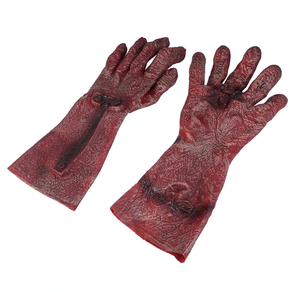 

1Pair Realistic Blood Gloves Dark Red Lightweight Portable for Halloween Party Decoration Cosplay Zombies Gloves Masquerade