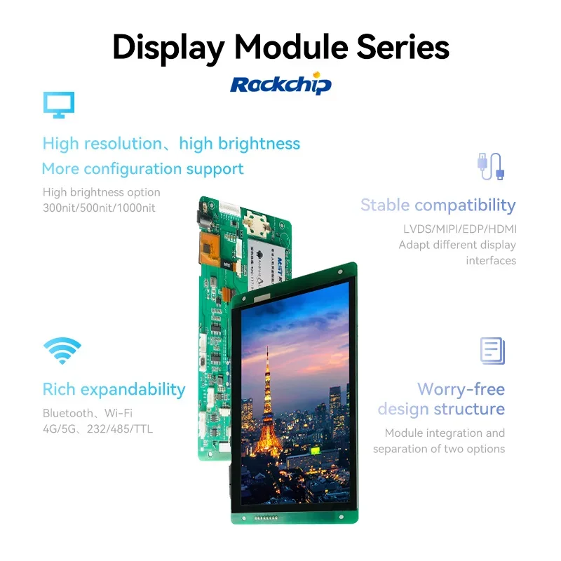 8 بوصة HMI شاشة الكريستال السائل 1024*768 IPS TFT لوحة الشاشة الصناعية الصف شاشة ذكية وحدة عرض لينكس