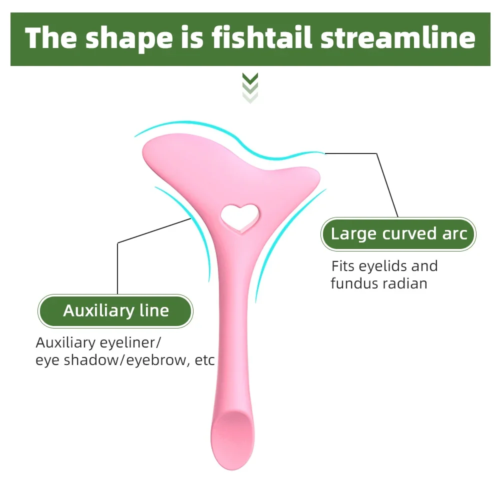 Stencil per Eyeliner in Silicone ala multifunzionale che indossa assistenza deflettore per occhi curvo facile da pulire accessori per la bellezza degli occhi delle donne