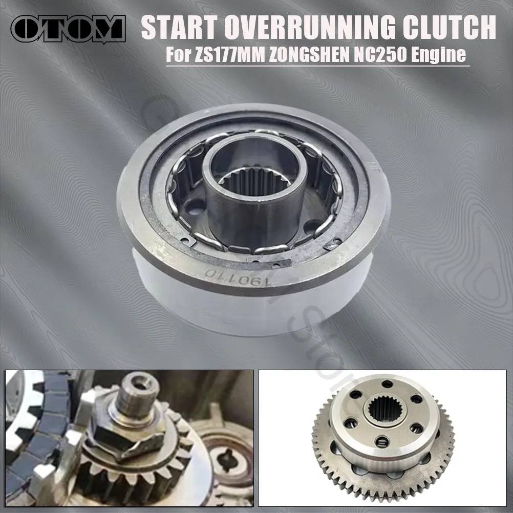 

OTOM ZS177MM Motorcycle Start Overrunning Clutch Starter One Way Clutch Assy For ZONGSHEN NC250 KAYO K6 T6 BSE KEWS HENGJIAN STN
