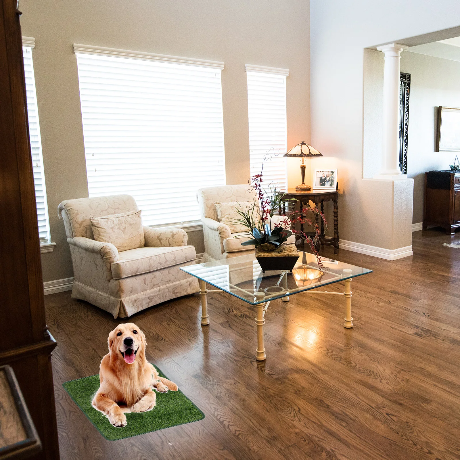 

Pet Pad 30X45Cm Waterproof Fake Grass For Dogs Wear-Resistant Pee Mat Portable Cage Accessories Playing Grass Pad