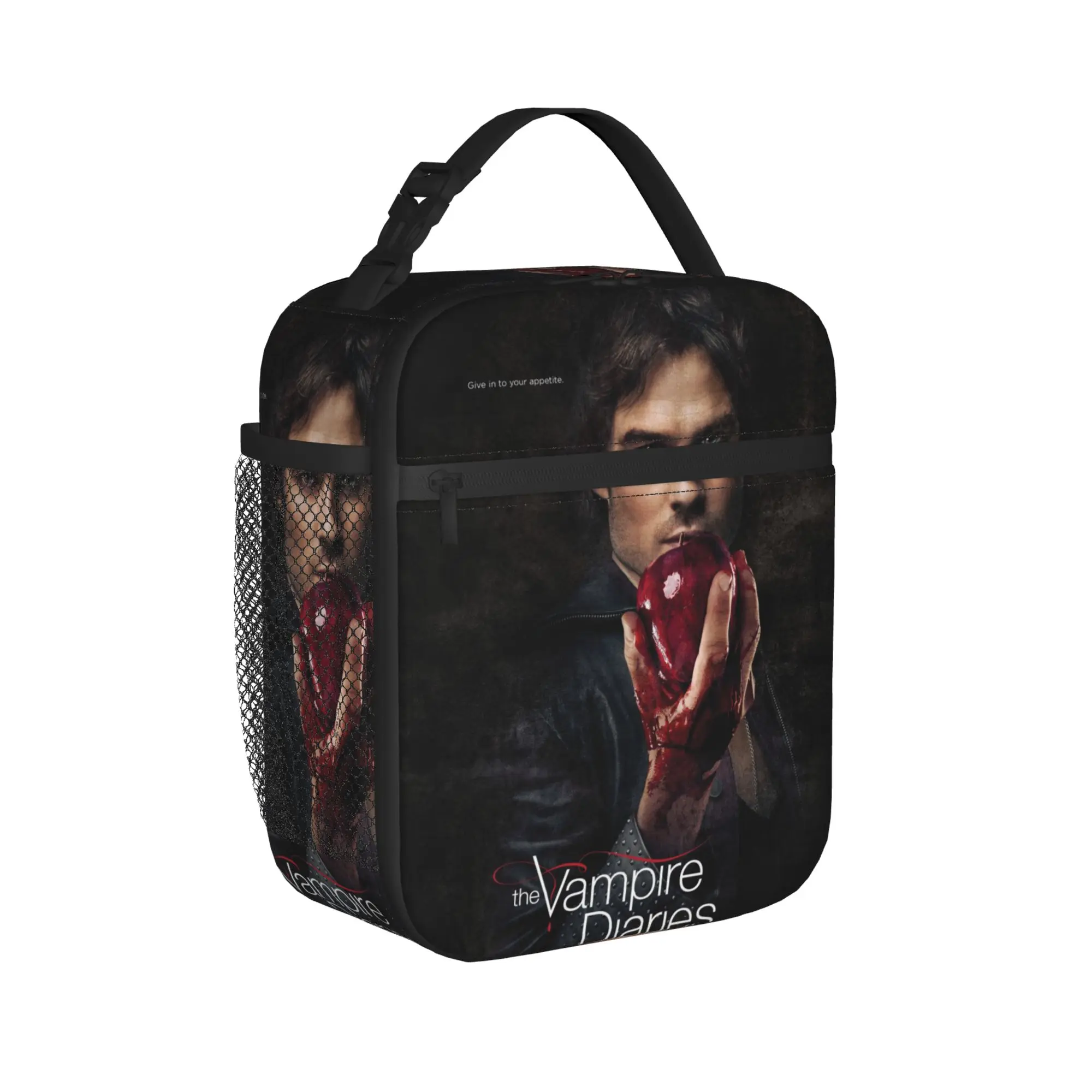 The Vampire Diaries Insulated Lunch Bag Thermal Bag Reusable,Meal Container Horror High Capacity Tote Lunch Box Food Storage Bag