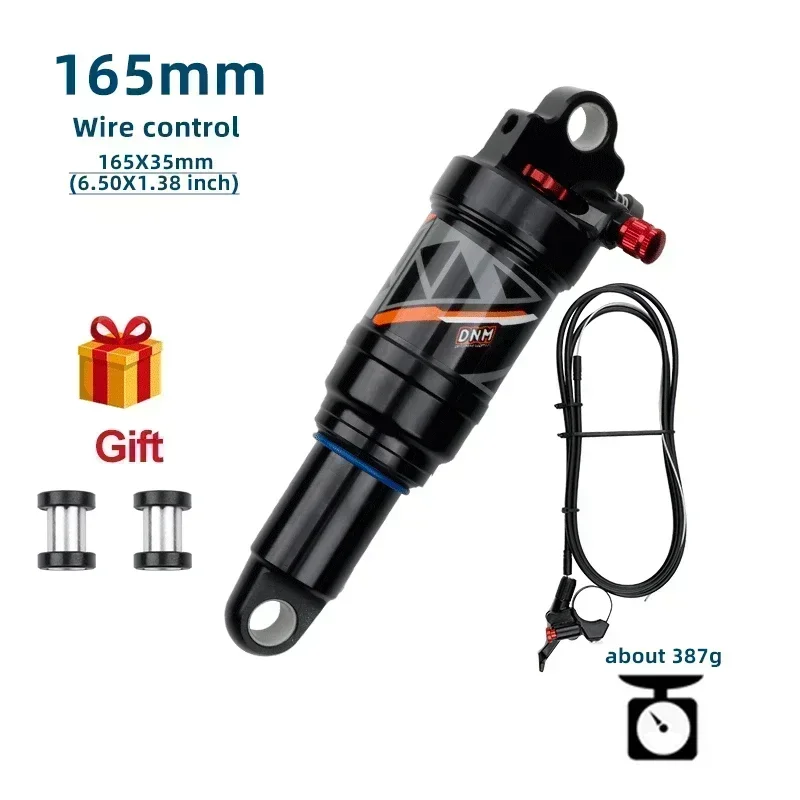 DNM AO-38RC pneumatische schokdemper handmatige en draadbediening afsluitbare rebound fiets achterschokdemper voor alle soorten wegen
