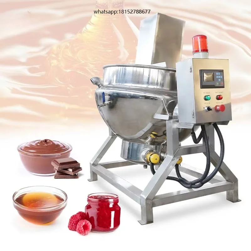 Mix Automatic  Steam Commercial Mooncake  Kettle Pot Mixer Sauce Cooking Machine with Agitator