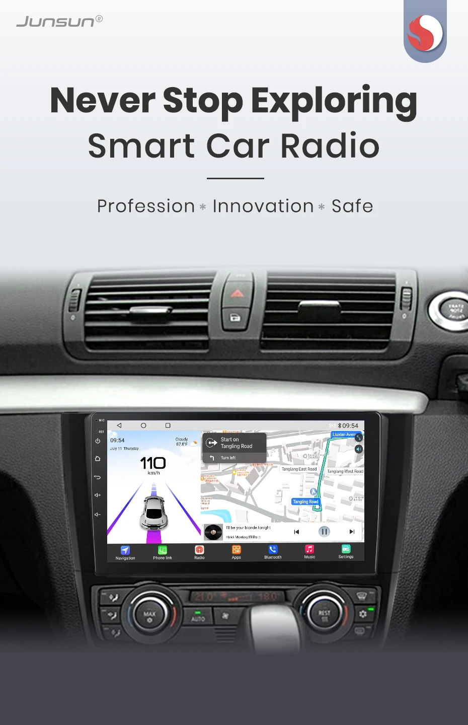 Junsun Qualcomm 8-Core 360 ° Panoramakamera CarPlay Android Auto Autoradio für BMW 1er 1er E87 E81 E82 E88 2004-2011 – Detail 6