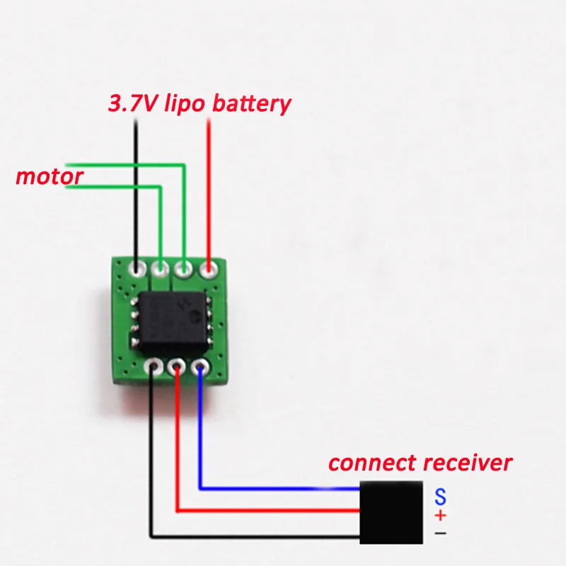 2pcs Ultralight Mini Single Way 10A Brushed ESC 1S 3.7V Lipo One-way Electric Speed Controller PCB Module for RC Airplane