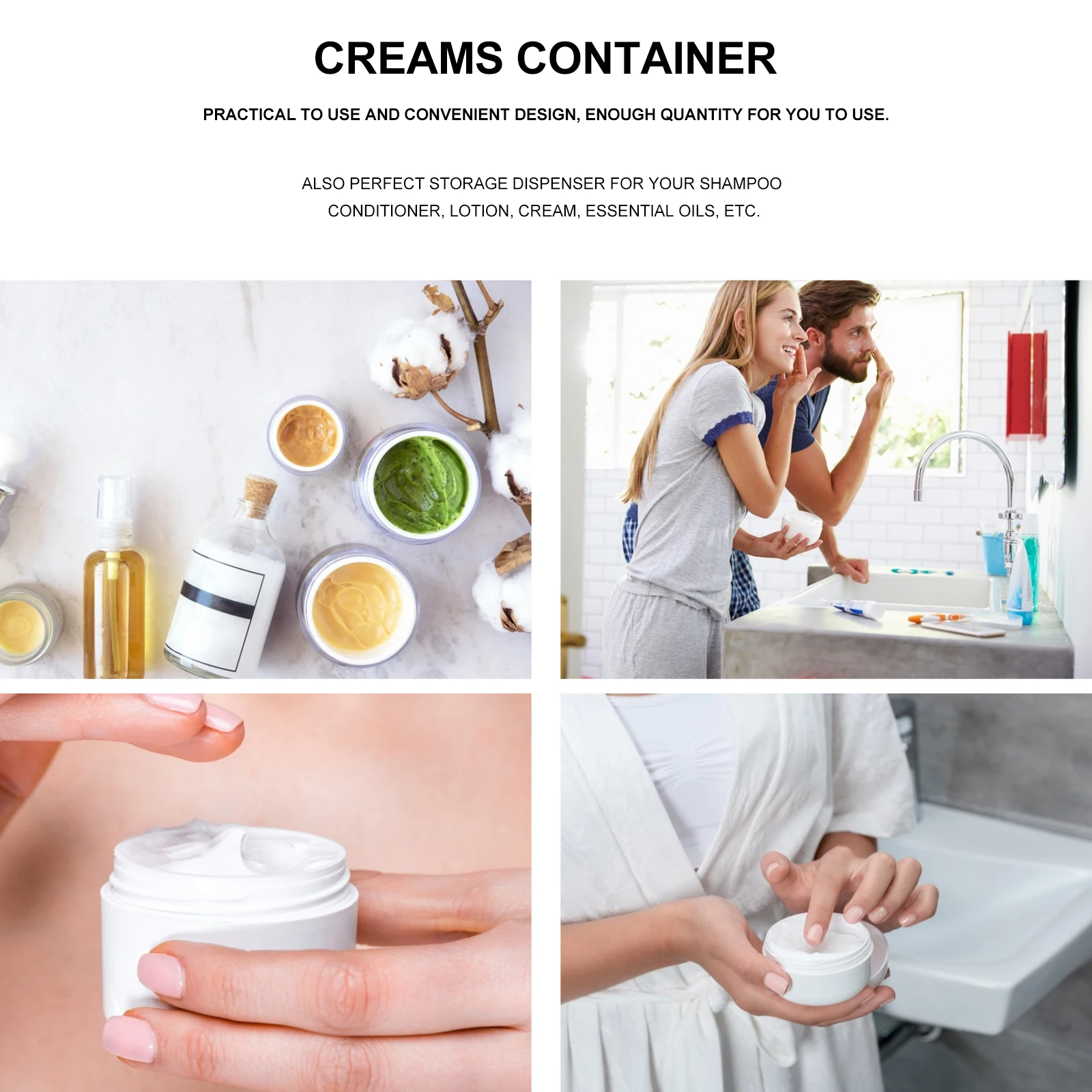 

Bottle Skincare Container Empty Storage Jar Travel Portable Durable Practical Gift for Family Friends