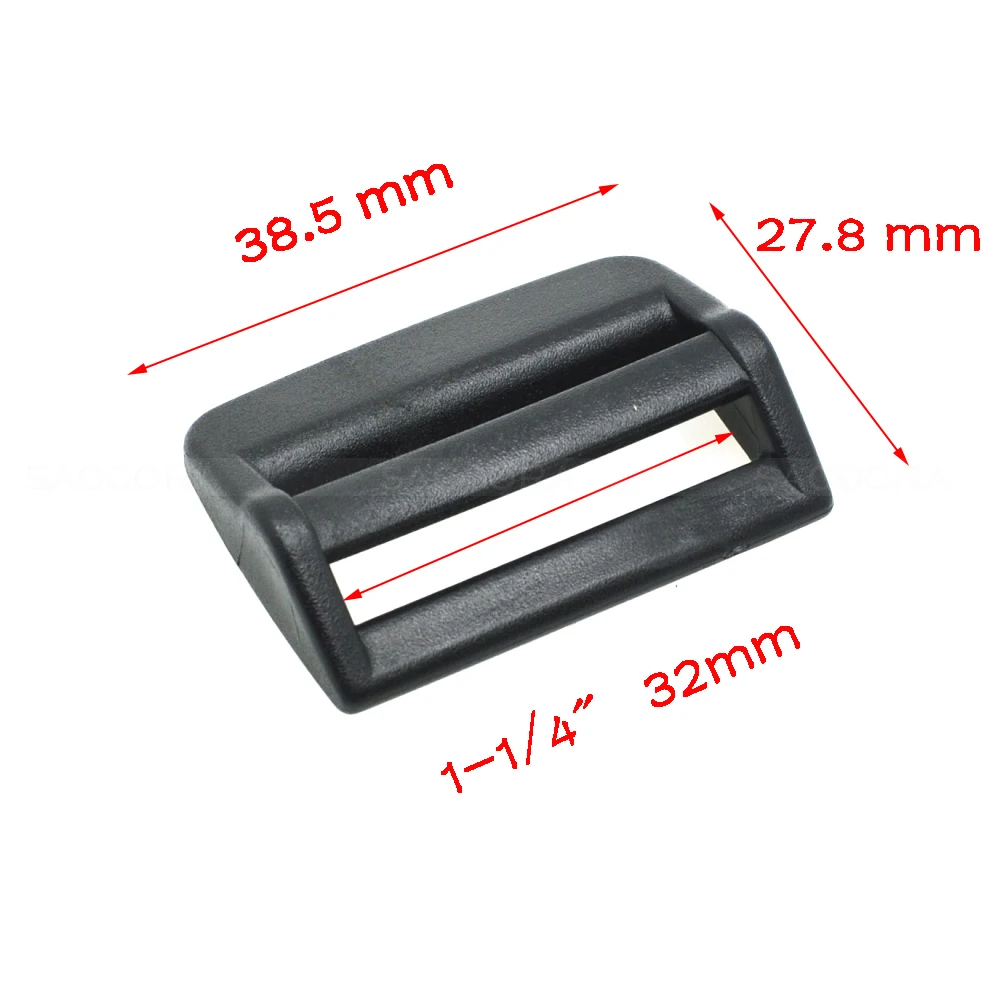 20mm 25mm 32mm 38mm Plastic Ladder Lock TriGlide Slider Adjust Buckle for Outdoor Backpack Straps Dog Collar