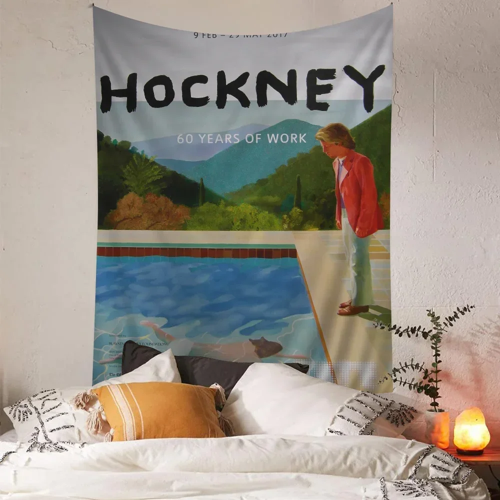 David Hockney Pool Summer Colorful Tapestry Wall Hanging Bohemian Wall Tapestries Mandala Wall Hanging Sheets