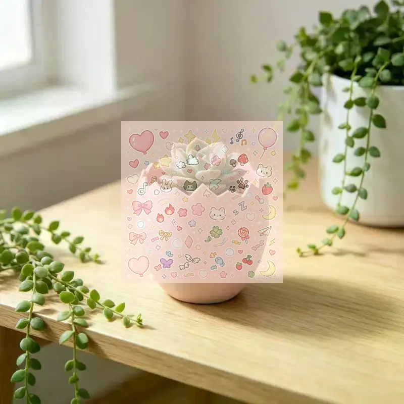3d Printed Ornament One-piece Molded Decoration 3d Printed Cracked Egg Planter Eggshell Flowerpot Modern Ceramic-finish Holder