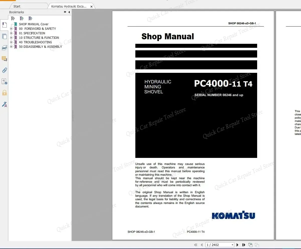 AutoCD Komatsu Mining 20.87 GB PDF Updated 2021 Shop, Operator & Maintenance Manual