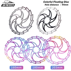 IIIPRO Colorful Bicycle Stainless Steel Disc Brake 160/180/203mm Mountain Road Bikes Hydraulic Brake Rotors 6 Bolts Discs Rotor