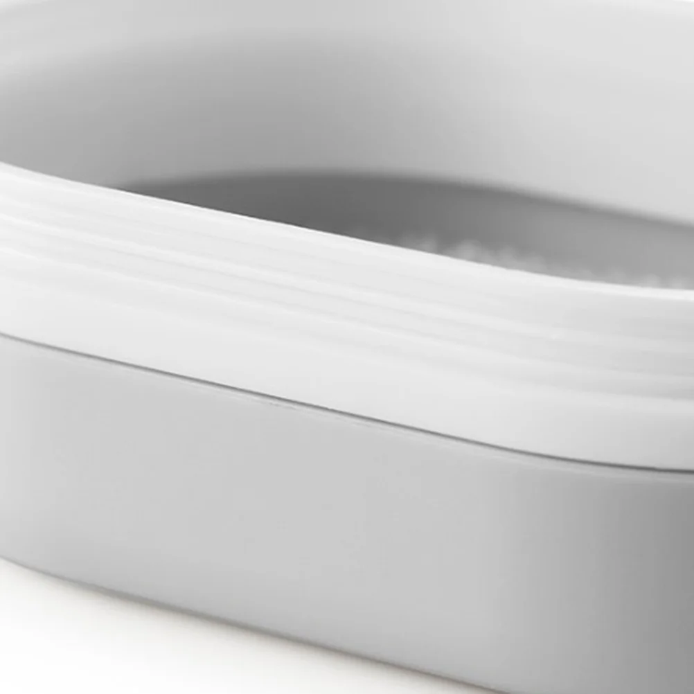 

2Pcs Soap Dish Holder Storage Box Portable Sealed Design Travel Soap Container Case for Bathroom Kitchen Oval Circle