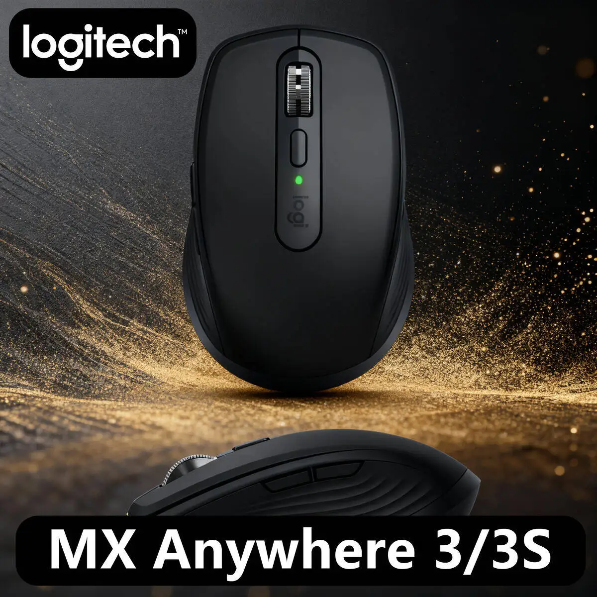 

Logitech MX Anywhere 3S Wireless Mouse, Darkfield Tracking, 8000 DPI, MagSpeed, 10m Range, USB-C, Windows/iPad