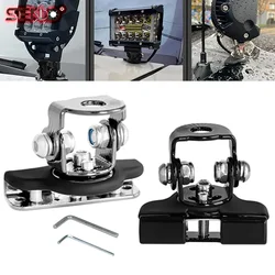2pcs Stainless Steel Universal Auto A-Pillar Hood LED Work Light Bracket Holder Clamp Engine Cover Lamp Bar Mounting Clamp Car