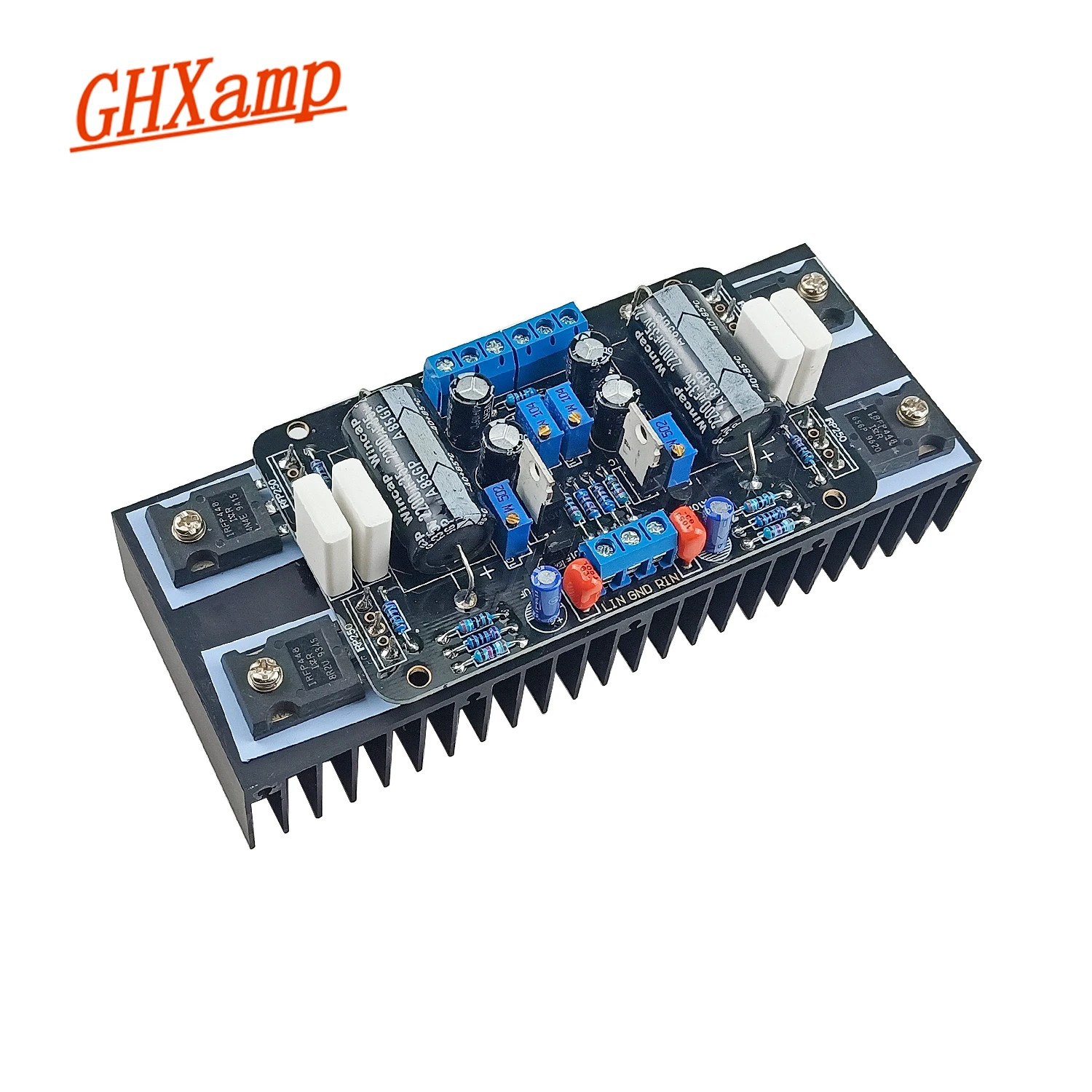 GHXAMP 1969M Field Effect Transistor 1969 Amplifier Board FET 1W-30W Black Gold Version 2.0 Channel DC15-35V add Cooling