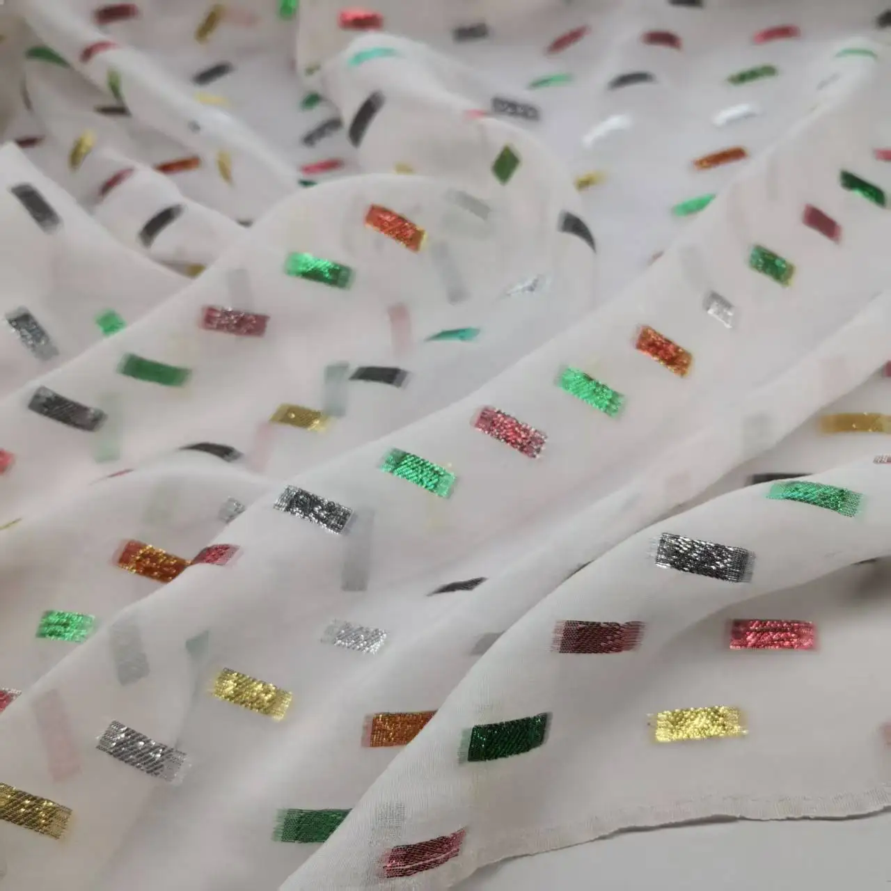 Tissu brocart jacquard coloré en soie lurex métallique floral 10 mm pour Dirac, cosplay, danse, sari