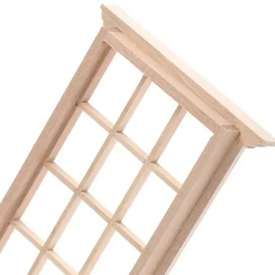 1:12 Dollhouse Miniature 12-pane Wooden Window Frame Model Furniture Accessories For Doll House Decor Kids Toys Gifts