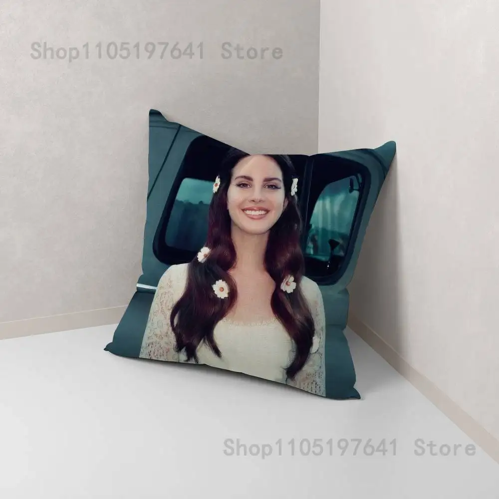 Singer L-Lana Del R-Rey Pillow Case For Sofa Decor Car Office Room Printing Cushion Cover Decorations and Protector