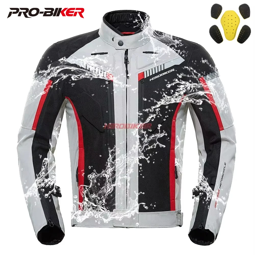 

Мужская мотоциклетная водонепроницаемая куртка, прочное и светоотражающее внедорожное снаряжение в ночное время