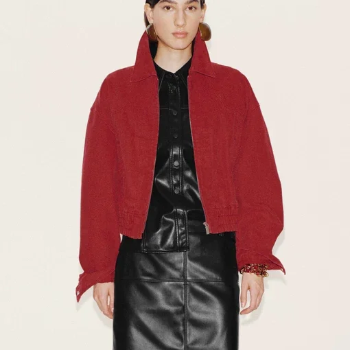 Casual Style Short Jacket Women's Fashionable Versatile Flip Collar Silhouette Commute Style Polyester Fiber Spring Season